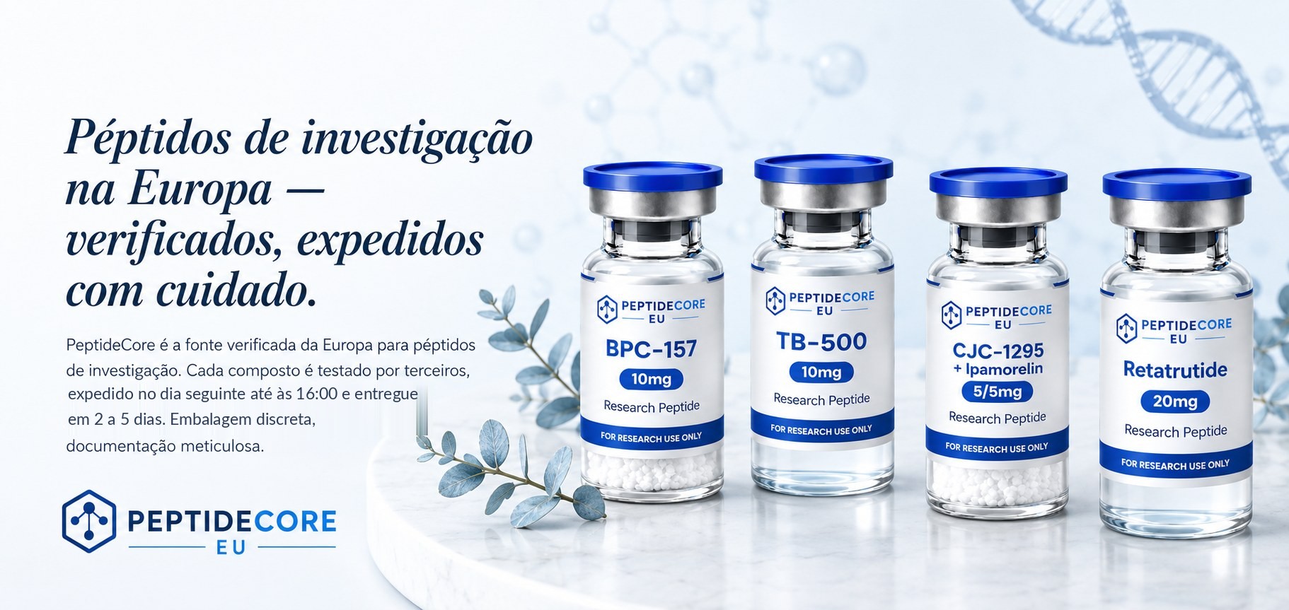Péptidos de investigação na Europa — verificados, expedidos com cuidado. Peptide Core EU